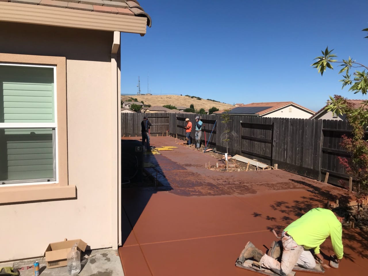 this image shows colored concrete in Moreno Valley, California