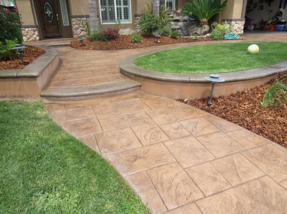 this image shows concrete patio in Moreno Valley, California