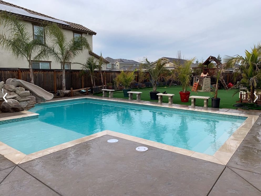 this image shows pool deck in Moreno Valley, California